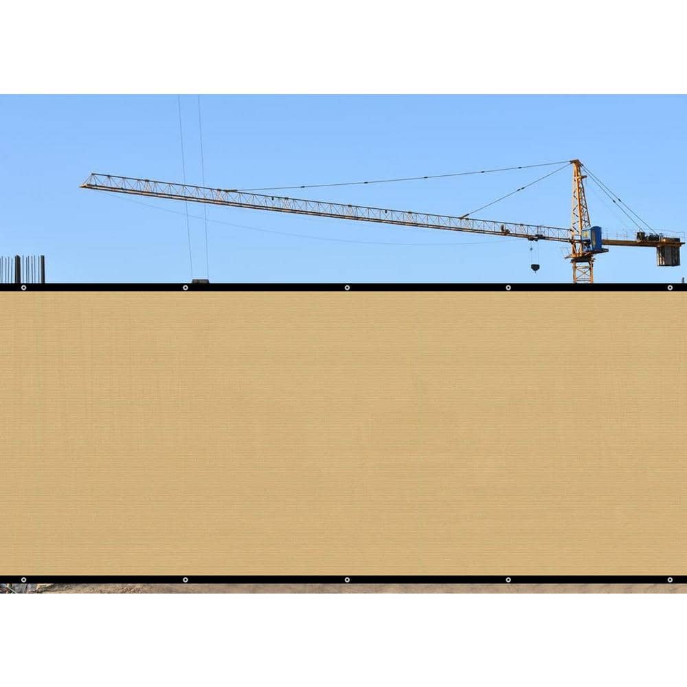 Shatex 4 x 50 ft. Privacy Fence Screen Heavy-Duty 90% Blockage Shade Cover Fencing Net for Wall Garden Gazebo Backyard Beige