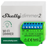 Shelly Dimmer 2, WiFi Smart Dimmer Switch, No Neutral Wire Required, Home Automation, Wireless Switch, Dimmable Lights