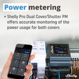 Shelly Pro Dual Cover/Shutter PM, LAN, Wi-Fi and Bluetooth, Professional DIN Rail Smart Controller With 2 Covers, 16A Each