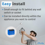 Shelly 1 Mini Gen3, WiFi and Bluetooth Smart Switch Relay, 1 Channel 8A, Home Automation, Dry contacts (2-Pack)