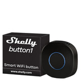 Shelly Button 1 Black, Wi-Fi Action and Scenes Activation Button, Home Automation, Remotely Control and ON/OFF Devices