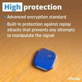 Shelly BLU Button1 Blue, Bluetooth Controlled Action and Scene Activation Button, Long Range Multi-Click Trigger (Pack of 2)