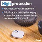 Shelly BLU Button1 White, Bluetooth Controlled Action and Scene Activation Button, Long Range Multi-Click Trigger (Pack of 2)