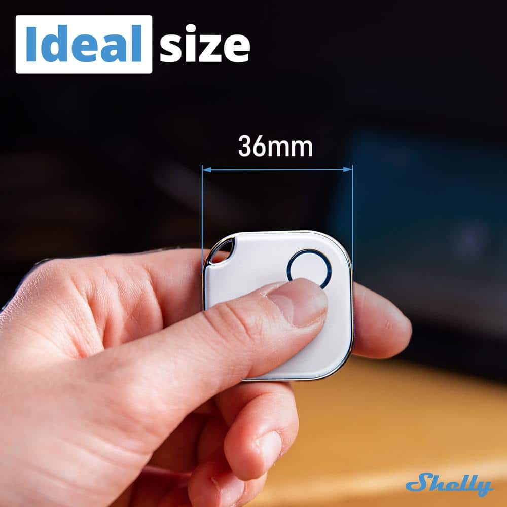 Shelly BLU Button1 White, Bluetooth Controlled Action and Scene Activation Button, Long Range Multi-Click Trigger (Pack of 2)