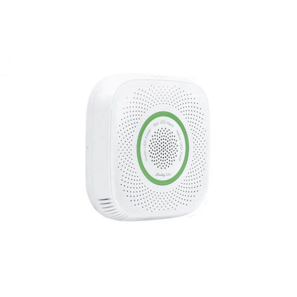 Shelly Gas LPG, Wi-Fi Operated Gas Sensor with Sound and Light Alarm, Certified Smart Gas Detection Sensor