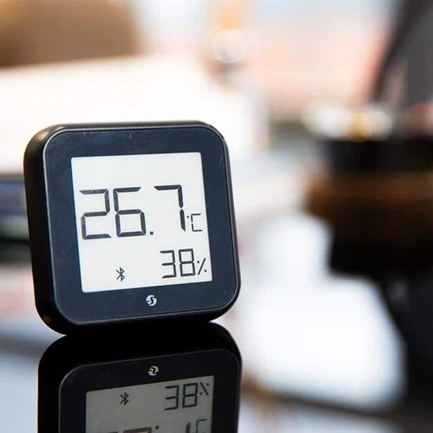 Shelly H and T Gen3 Black, Wi-Fi and Bluetooth Smart Temperature and Humidity Sensor with Remote App Control and Monitoring