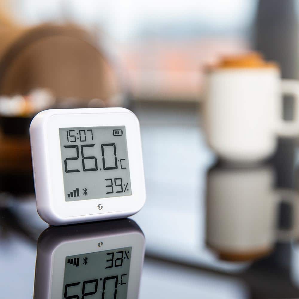 Shelly HandT Gen3 White, Wi-Fi and Bluetooth Smart Temperature and Humidity Sensor with Remote App, Control and Monitoring