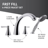 Universal Tubs HD Series 53 in. Left Drain Quick Fill Walk-In Whirlpool and Air Bath Tub with Powered Fast Drain – White