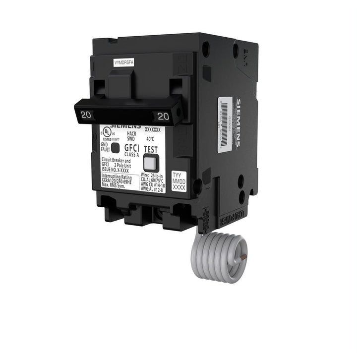 Siemens QPFB 20 Amp 2-Pole GFCI Circuit Breaker