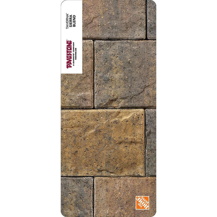 Pavestone Paper Sample Only of Taverna Rec 11.81 in. L x 7.87 in. W x 50 mm H Sierra Blend Concrete Paver (1-Piece)