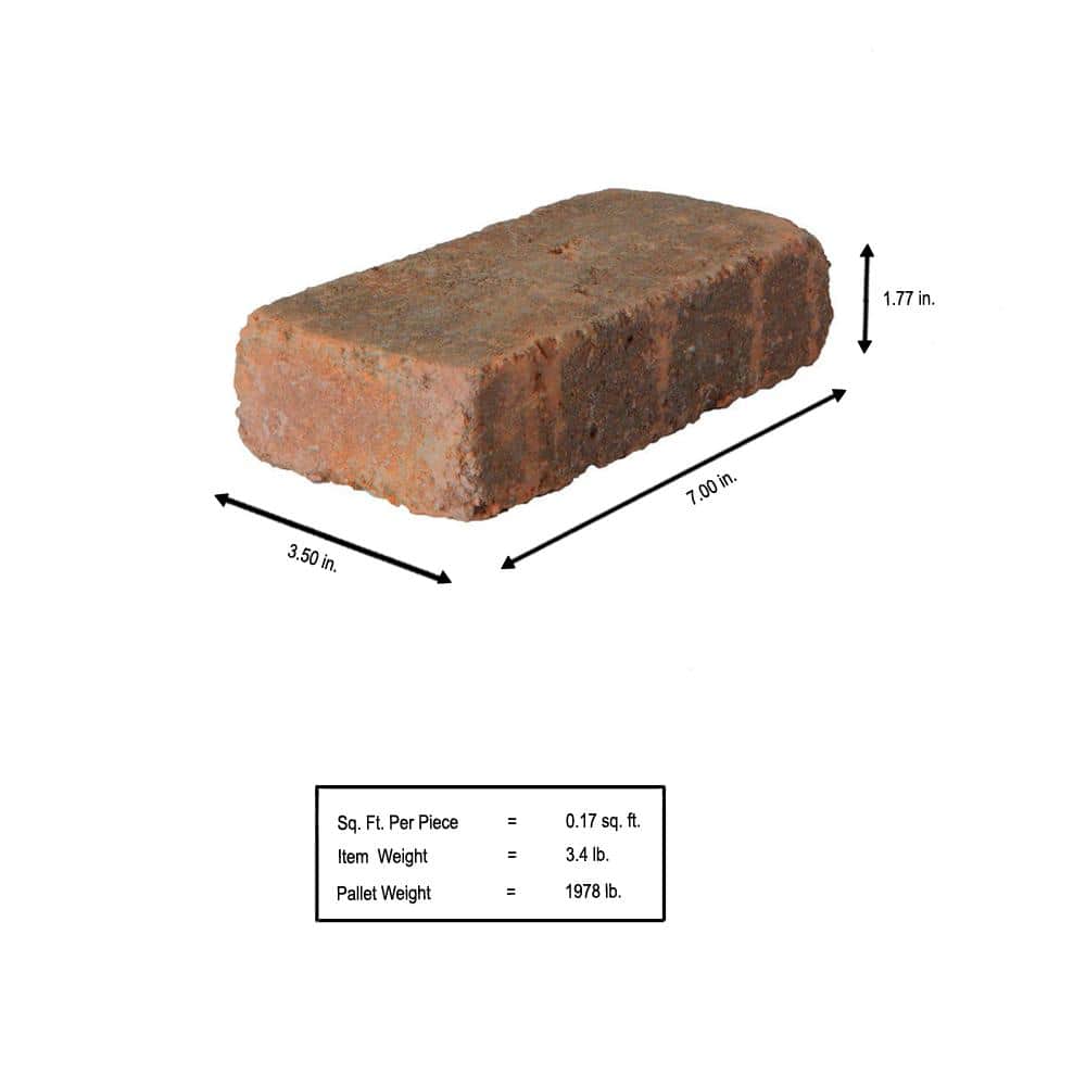 Pavestone RumbleStone Mini 7 in. x 3.5 in. x 1.75 in. Sierra Blend Concrete Paver (576 Pcs. / 98 Sq. ft. / Pallet)