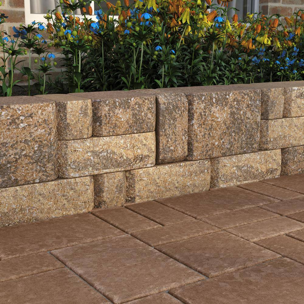 Pavestone Paper Sample Only of RumbleStone 3.5 in. x 7 in. Sierra Blend Concrete Mini Wall Block (1-Piece)