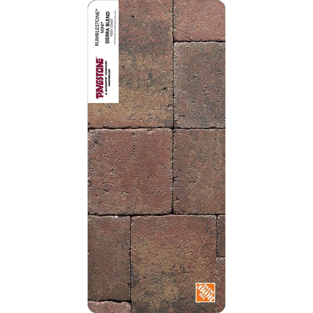 Pavestone Paper Sample Only of RumbleStone 3.5 in. x 7 in. Sierra Blend Concrete Mini Wall Block (1-Piece)