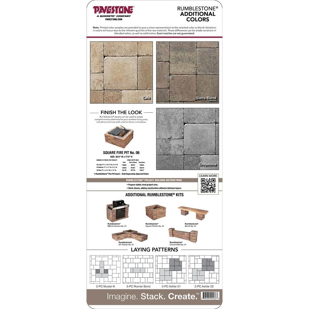 Pavestone Paper Sample Only of RumbleStone 3.5 in. x 7 in. Sierra Blend Concrete Mini Wall Block (1-Piece)