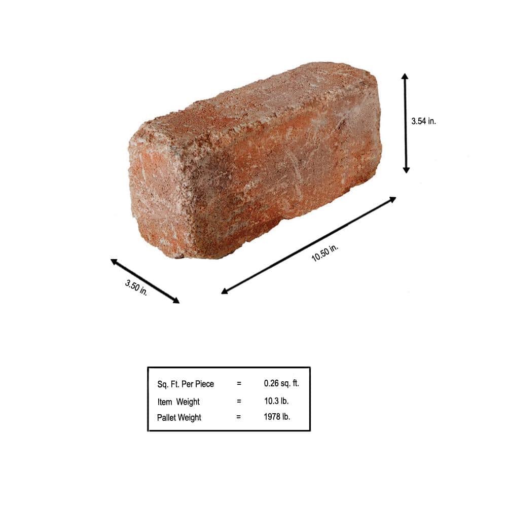 Pavestone RumbleStone Plank 10.5 in. x 3.5 in. x 3.5 in. Sierra Blend Concrete Paver (192 Pcs. / 49 Sq. ft. / Pallet)