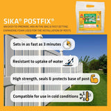 Sika 2 lb. PostFix Fence Post Mix, Mix-In-The-Bag Expanding Foam for Supporting Non-Structural Posts, Mailbox, Sign