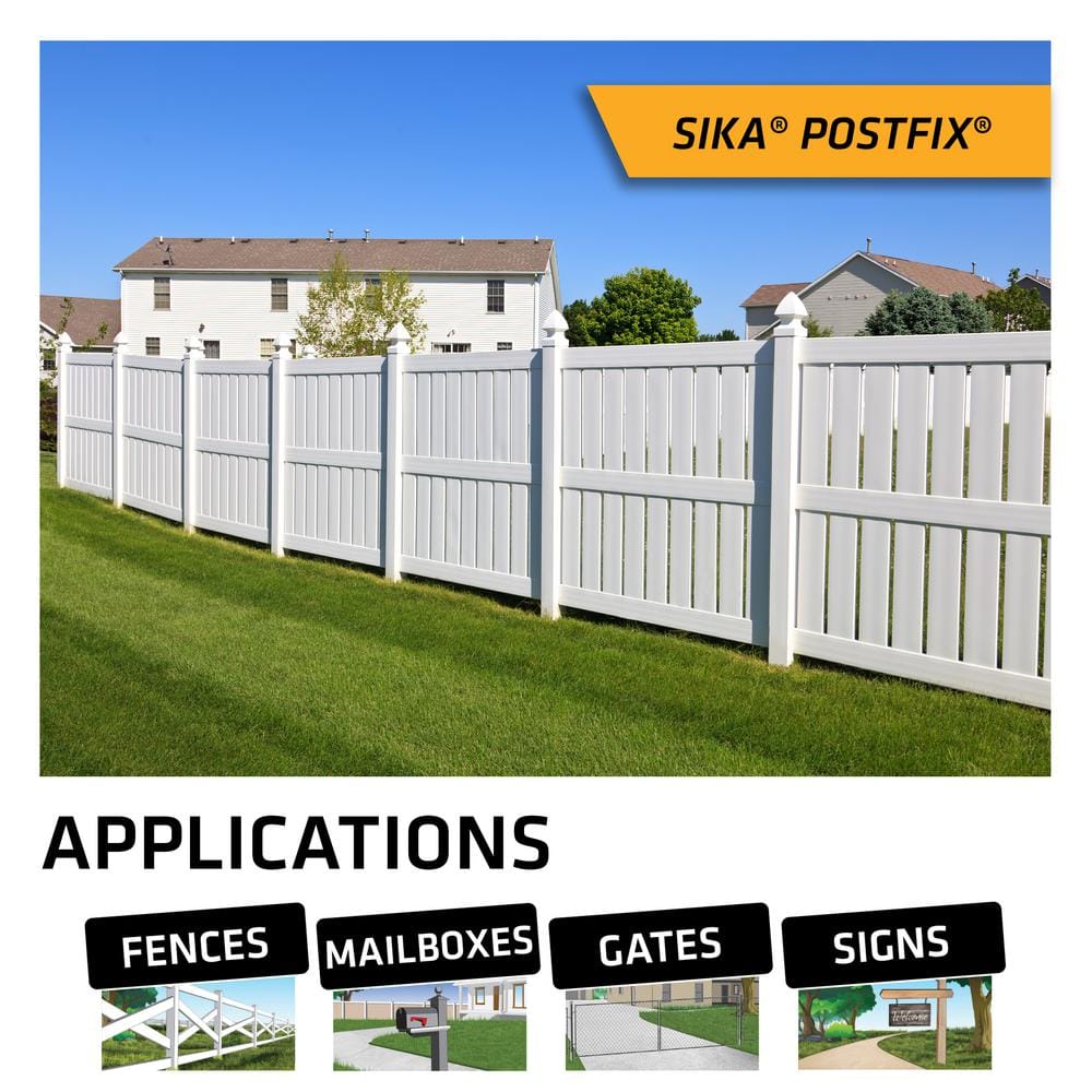 Sika 2 lb. PostFix Fence Post Mix, Mix-In-The-Bag Expanding Foam for Supporting Non-Structural Posts, Mailbox, Sign