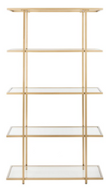 Safavieh Francis Gold/Clear Metal Etagere, 40 x 18 x 72 in