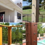 Angel Sar Stainless Steel Protector Sleeves for 1/8 in. 5/32 in. or 3/16 in. Deck Cable Railing (120-Pack)