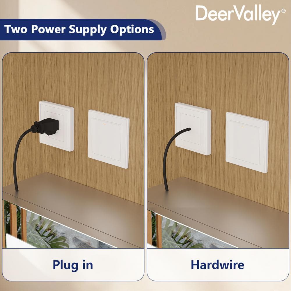 DEERVALLEY 48 in. W x 32 in. H Rectangular Silver Aluminum Surface LED Light Medicine Cabinet with Mirror, Anti-Fog, Double Doors