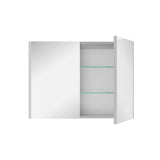 DEERVALLEY 32 in. W x 24 in. H Rectangular Wall Mounted LED Light Medicine Cabinet with Mirror, Anti-Fog, Double Doors