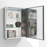 Fresca 20 in. W x 26 in. H x 5 in. D Framed Recessed or Surface-Mount Bathroom Medicine Cabinet