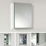 Fresca 20 in. W x 26 in. H x 5 in. D Framed Recessed or Surface-Mount Bathroom Medicine Cabinet
