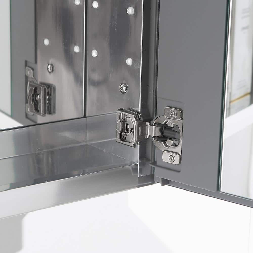 Fresca 20 in. W x 26 in. H x 5 in. D Framed Recessed or Surface-Mount Bathroom Medicine Cabinet