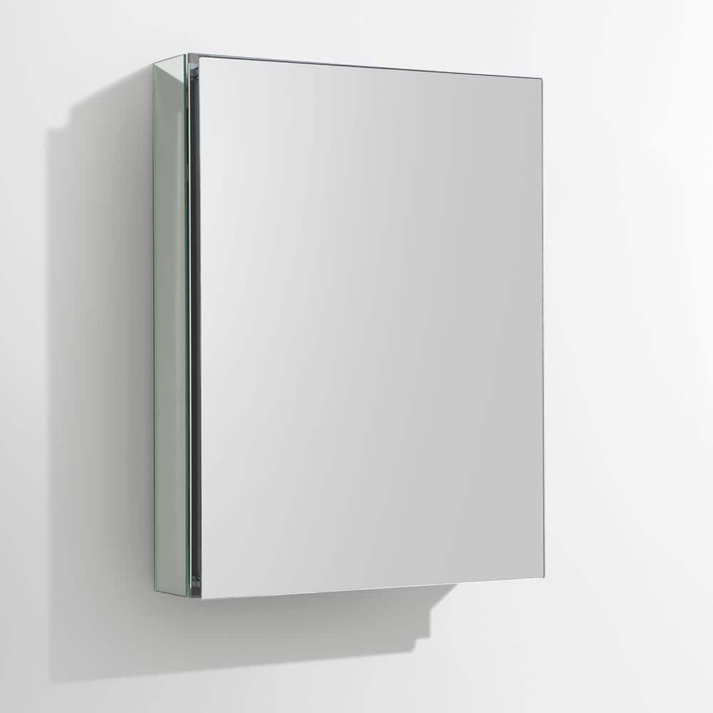 Fresca 20 in. W x 26 in. H x 5 in. D Framed Recessed or Surface-Mount Bathroom Medicine Cabinet