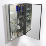 Fresca 20 in. W x 36 in. H x 5 in. D Frameless Recessed or Surface-Mounted Bathroom Medicine Cabinet
