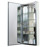 Fresca 20 in. W x 36 in. H x 5 in. D Frameless Recessed or Surface-Mounted Bathroom Medicine Cabinet