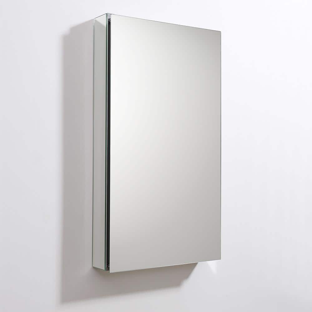 Fresca 20 in. W x 36 in. H x 5 in. D Frameless Recessed or Surface-Mounted Bathroom Medicine Cabinet