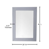 James Martin Vanities Weston 27" x 38" Silver Gray Bathroom Vanity Mirror