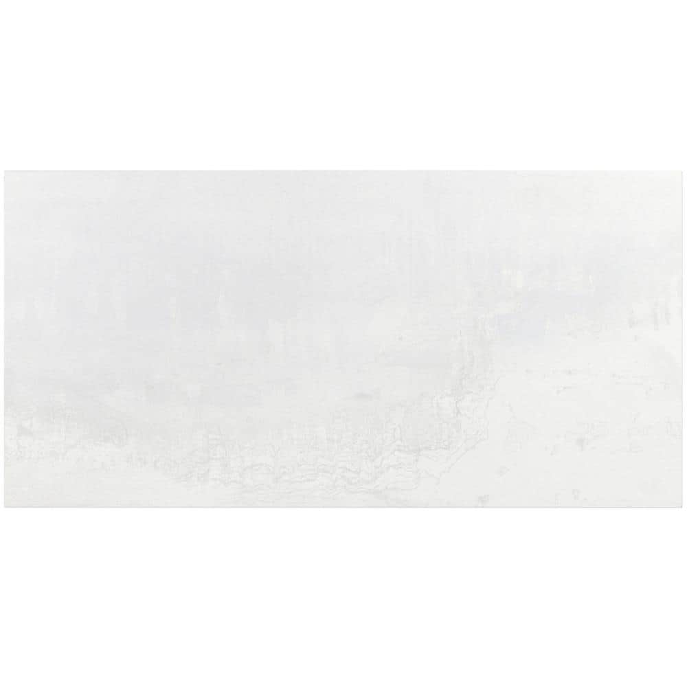 Angela Harris Metallic Light Silver 12 in. x 24 in. Matte Porcelain Floor and Wall Tile (15.49 Sq. Ft. / Case)