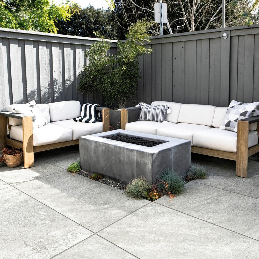 Alpe Silver 24 x 48 x 0.75 in. Quartzite-Look Porcelain Paver for Outdoor Floors