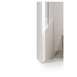 15 in. W x 26 in. H Silver Recessed/Surface Mount Medicine Cabinet with Mirror Bathroom Large Storage Left Swing