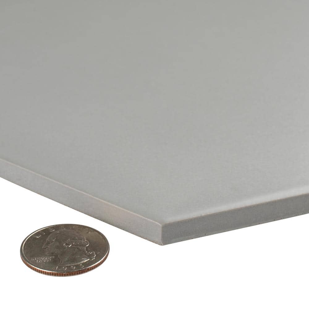 Merola Tile Textile Hex Silver 8-5/8 in. x 9-7/8 in. Porcelain Floor and Wall Tile (11.56 sq. ft. / case)