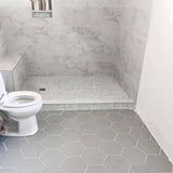 Merola Tile Textile Hex Silver 8-5/8 in. x 9-7/8 in. Porcelain Floor and Wall Tile (11.56 sq. ft. / case)
