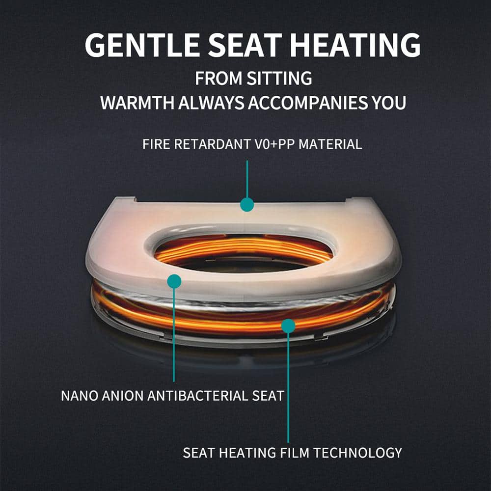 MEDUNJESS L-Z Elongated Smart Toilet with Auto Flush & Heated Seat