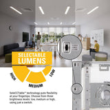 Metalux 1 ft. x 1 ft. Integrated LED Panel Light, Selectable 2000/1500/1000 Lumens and 2700/3000/3500/4000/5000 Sel CCT