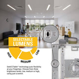 Metalux 1 ft. x 2 ft. Integrated LED Panel Light, Selectable 3000/2400/1800 Lumens and 2700/3000/3500/5000 Sel CCT