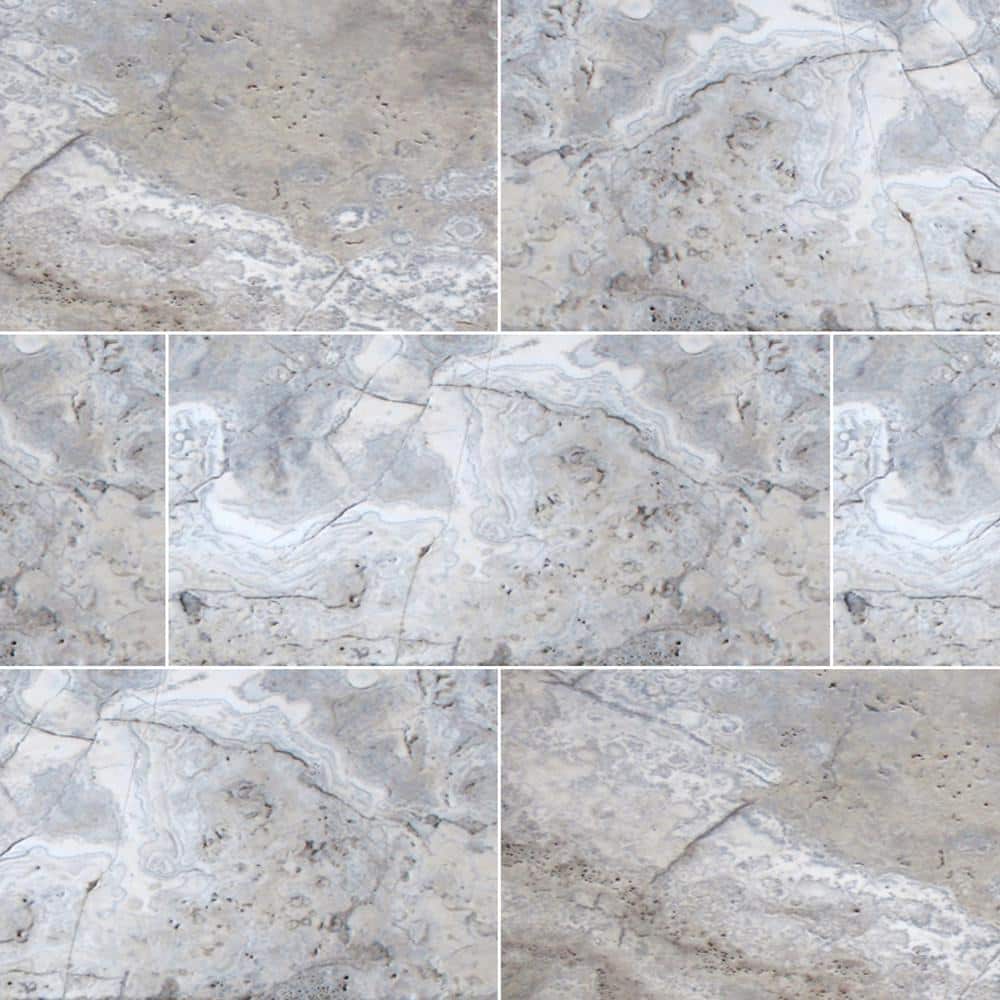 MSI Silver 2 cm. x 16 in. x 24 in. Tumbled Travertine Paver Tile 160.2 sq. ft./Pallet)