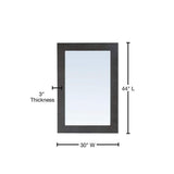 James Martin Vanities Metropolitan 30" x 44" Silver Oak Wall Mirror