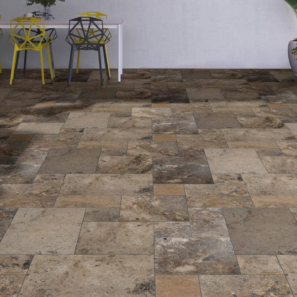 MSI Silver 10 Piece Tumbled Travertine Paver Tile Kit (480 Sq. ft. / Pallet)