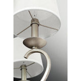 Progress Lighting Savor Collection 6-Light Silver Ridge Chandelier with Shade