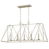 Progress Lighting Ferncroft 5-Light Silver Ridge Chandelier with Antique Nickel Accents