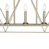 Progress Lighting Ferncroft 5-Light Silver Ridge Chandelier with Antique Nickel Accents