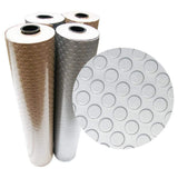 Rubber-Cal "Coin-Grip Metallic" 4 ft. x 6 ft. Silver Commercial PVC Flooring