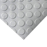 Rubber-Cal "Coin-Grip Metallic" 4 ft. x 6 ft. Silver Commercial PVC Flooring