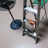 Rubber-Cal Diamond-Plate Metallic 4 ft. x 25 ft. Silver PVC Flooring (100 sq. ft.)